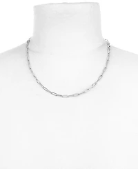 Italian Gold Paperclip Chain 20" Necklace in 10k White Gold