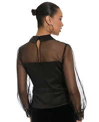 Muse Women's Mikado Sheer Yoke Top