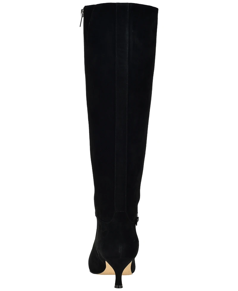 Calvin Klein Women's Serray Tall Suede Pointed Toe Boots
