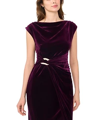 Msk Women's Asymmetrical Shirred-Waist Maxi Dress