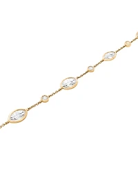 Macy's Lab-Grown White Sapphire (2-3/4 ct. t.w.) Bracelet in 14k Gold Over Sterling Silver