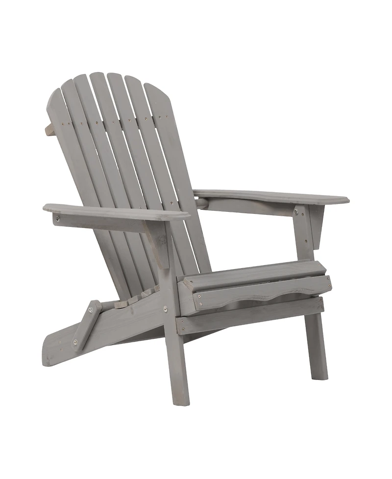 Streamdale Furniture 2-Piece Outdoor Wooden Folding Adirondack Chair Set with Pre-Assembled Back