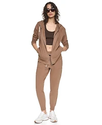 Dkny Sport Women's Two-Tone Zip-Front Long-Sleeve Hoodie