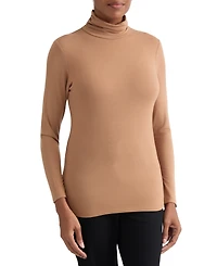 Jones New York Women's Shirred Turtleneck Long-Sleeve Top