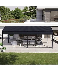 Streamdale Furniture 12x20 Feet Heavy Duty Metal Carport with Galvanized Steel Roof