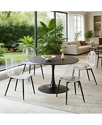 Streamdale Furniture 42.1" Marble Round Tulip Dining Table for 4-6 People