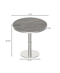 Streamdale Furniture Round Modern Dining Table Faux Marble Top Bistro Tulip Table