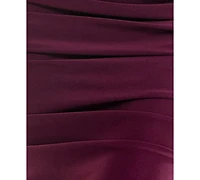 Seni & Cade Juniors' Ruched Satin Sleeveless Dress