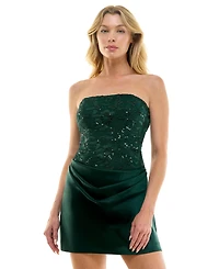 Seni & Cade Juniors' Floral Applique Fit Flare Dress