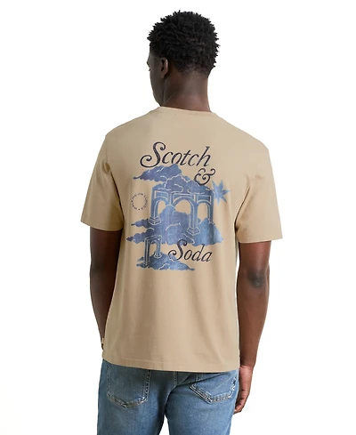 Scotch & Soda Men's Graphic Artwork Crewneck T-Shirt