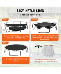 Vevor Replacement Trampoline Mat Fits 14ft Frame 72 V-Ring 6.5"-7" Spring Length