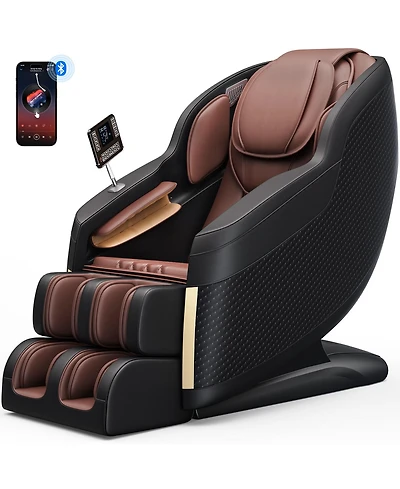 Fed Fitness 4D Massage Chair Full Body, Zero Gravity Massage Chair with Heat and Foot Massage with Airbags, Kneading, Bluetooth, Lcd Touch Control