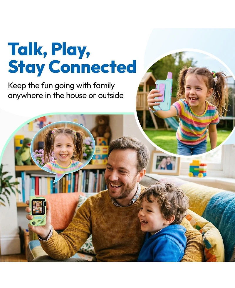 Contixo TK1 Kids Walkie Talkies 2-Pack, Video and Voice Communication Toy, Flashlight, Changer, Rechargeable