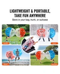 Vevor Inflatable Bumper Balls 2-Pack 5FT/1.5M Sumo Zorb Balls for Teens and Adults