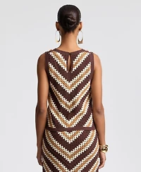 Avec Les Filles Women's Sleeveless Crochet Sweater