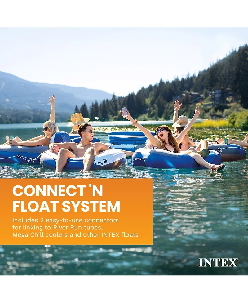 Intex River Run 1 Person Inflatable Tube Raft Float for Lake, Pool, and River