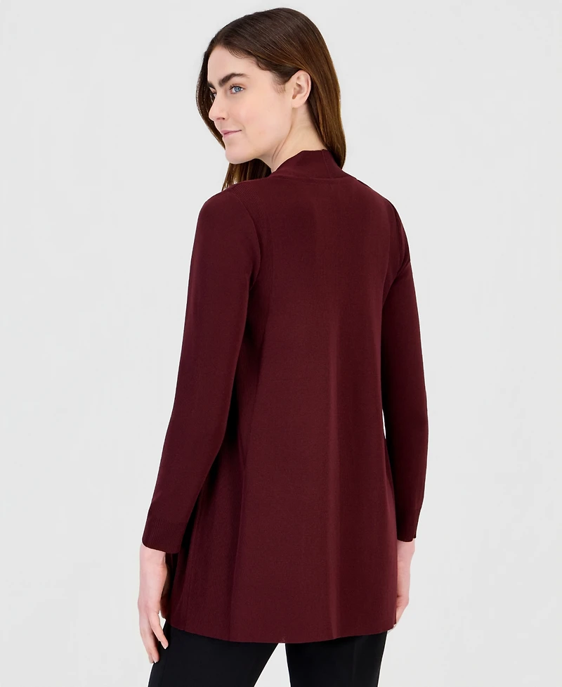 Anne Klein Women's Open-Front Buttoned-Pocket Cardigan