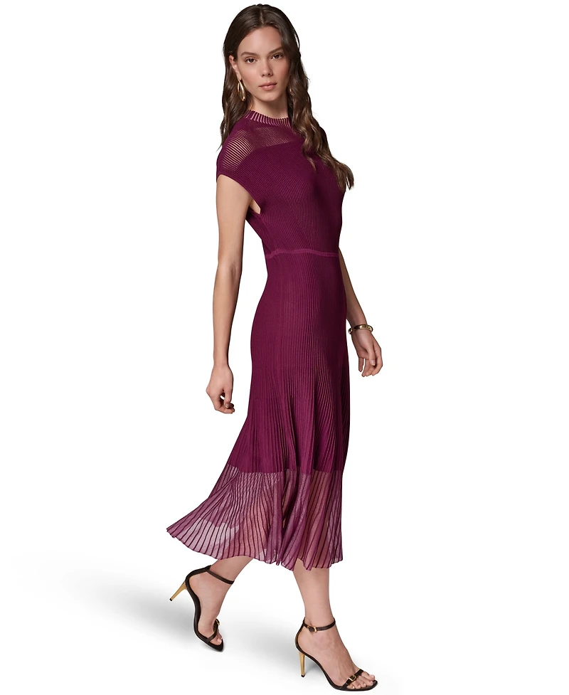 Donna Karan New York Women's Mock Neck Midi Dress