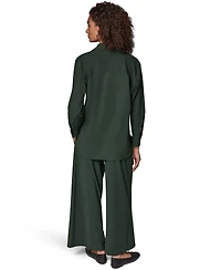 Donna Karan Weekend Women's Long-Sleeve Button-Front Top