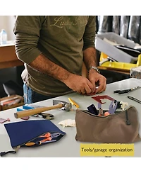 Xdovet Canvas Tool Bag Organizer Zipper Pouches