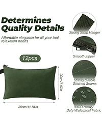 Xdovet Canvas Tool Bag Zipper Pouch Heavy Duty