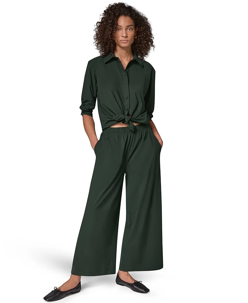 Donna Karan Weekend Women's Mid-Rise Wide-Leg Pull-On Pants