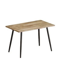 Streamdale Furniture 47 Inch Modern Wood Dining or Desk Table, Metal Legs