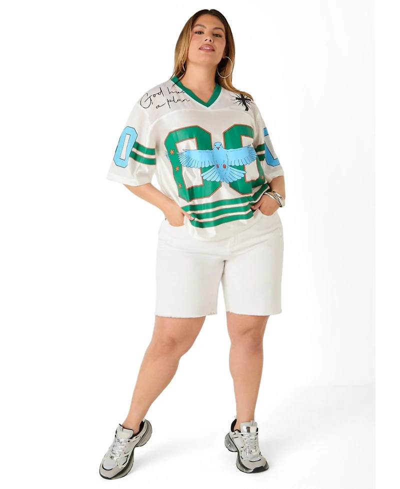 Ashley Stewart Plus God Has a Plan Printed Jersey