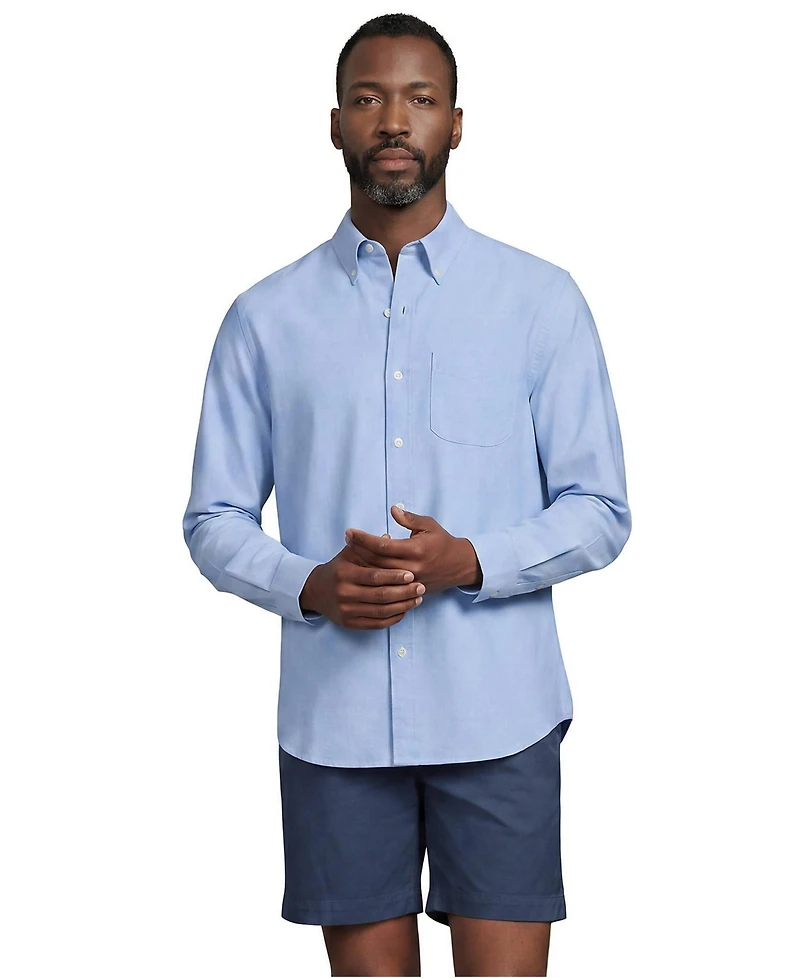 Lands' End Men's Long Sleeve Classic Fit Sail Rigger Oxford Shirt