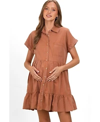 Pinkblush Women's Clay Button Down Mini Dress