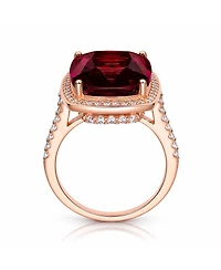 Sterling Silver Red Cubic Zirconia Statement Ring