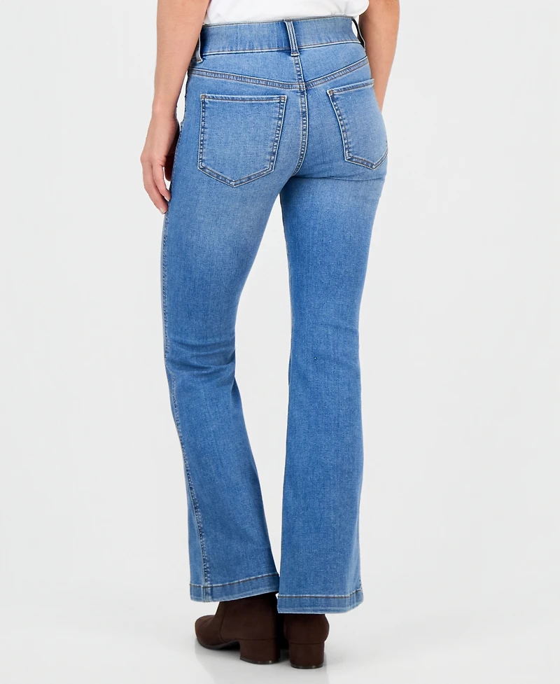 Women's Petite Pull-On High-Rise Bootcut Jeans, Created for Macy's