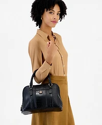 Giani Bernini Mixed Media Detailed Dome Satchel, Macy's Exclusive