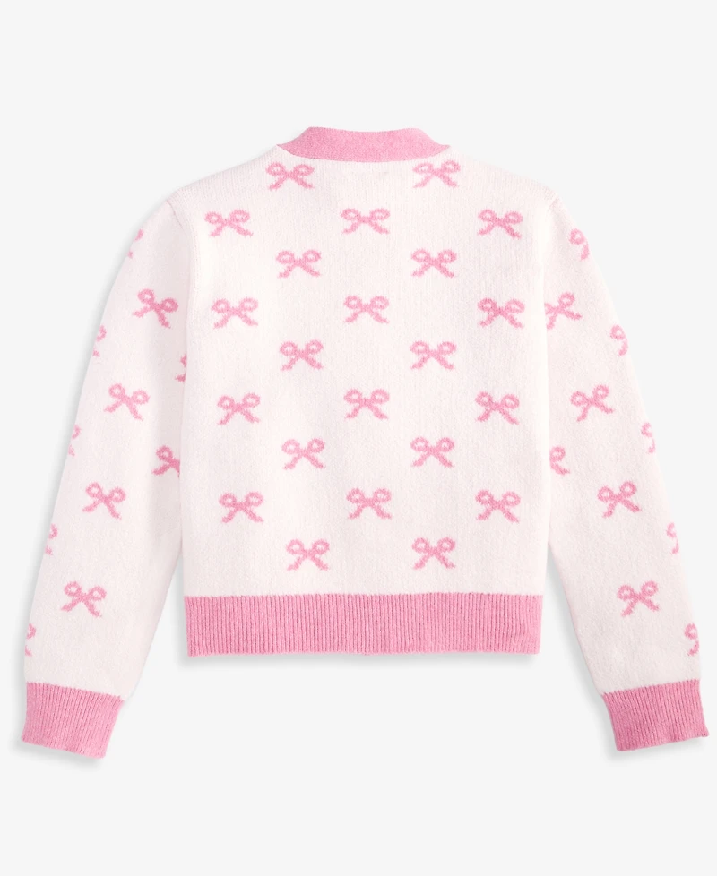 Epic Threads Girls 5-20 Bow Pattern Long-Sleeve Cardigan, Macy's Exclusive
