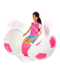 Barbie Roll & Reveal Soccer Player 10.63" Fashion Doll with 8 Surprises, Ages 5+