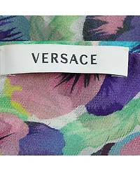 Pre-Owned Versace Women's Floral Print Silk Kaftan Top