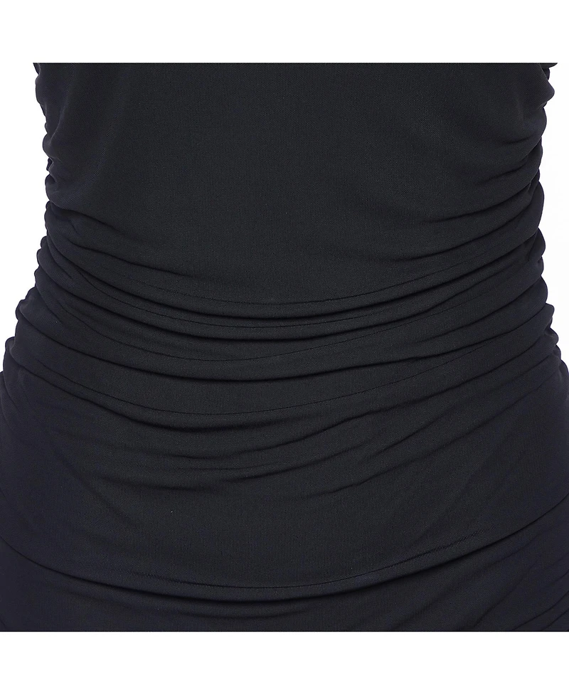 Pre-Owned Versace Women's Versace Ruched Crepe Sleeveless Top with Ring Detail