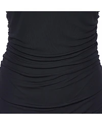 Pre-Owned Versace Women's Versace Ruched Crepe Sleeveless Top with Ring Detail