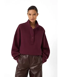 Hush Women's Hendrix Half Placket Sweatshirt