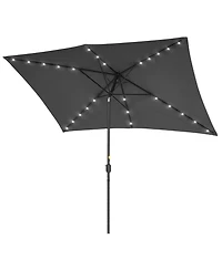 Sonkuki Enhance Your Outdoor Oasis with 10×6.5Feet Led Rectangular Patio Umbrella - Stylish, Durable, and Sun-Protective!