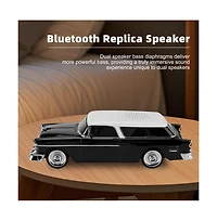 Artudatech Retro Car Bluetooth Speaker with Tws Stereo, Led Party Lights and Fm Radio