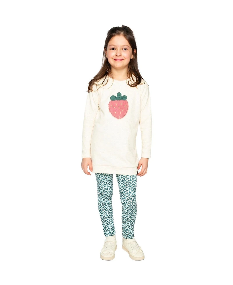 Deux par Little and Big Girl (6-12) Cotton Leggings Daisy Print