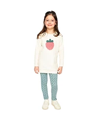 Deux par Little and Big Girl (6-12) Cotton Leggings Daisy Print
