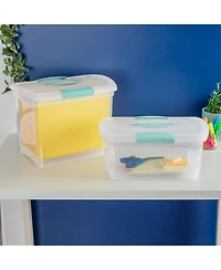 Sterilite Large Nesting ShowOffs, Stackable Clear File Box with Lid, (6 Pack)