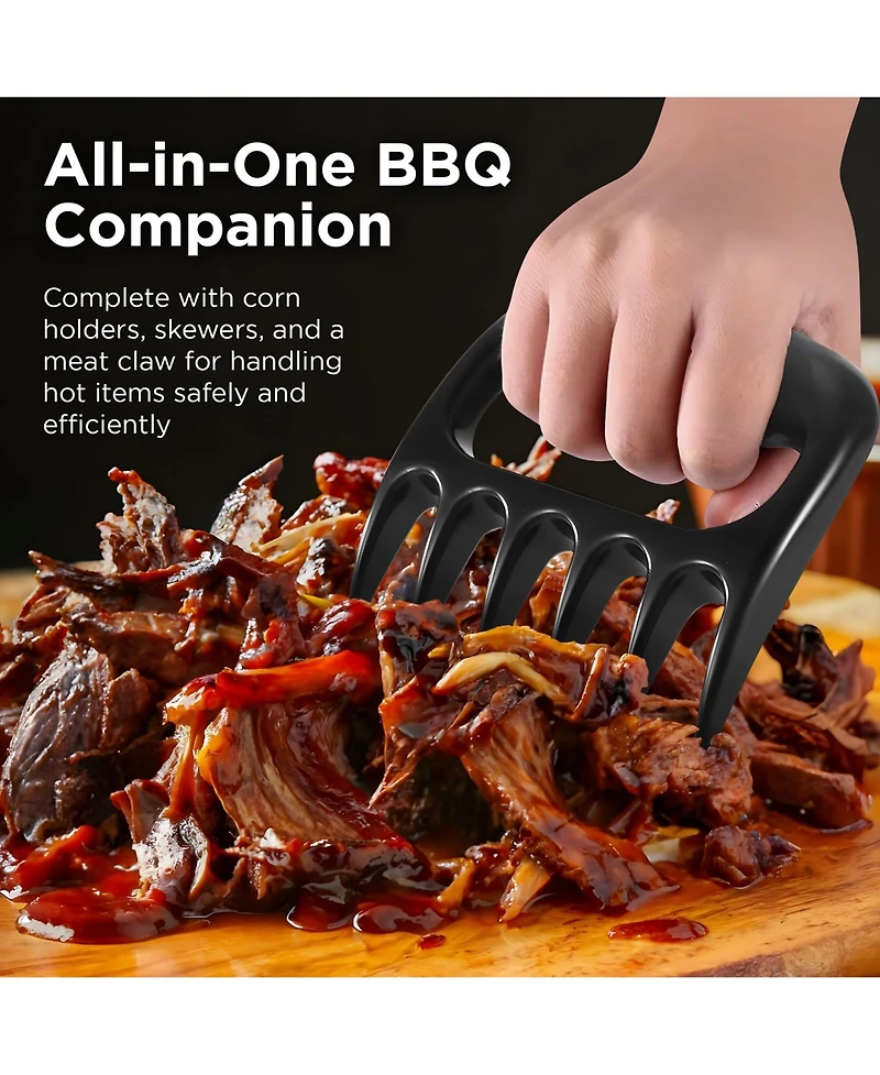 Xdovet Bbq Grill Tools Set Stainless Steel Accessories Kit with Case Apron Injector Claws Mats Gift for Dad Men