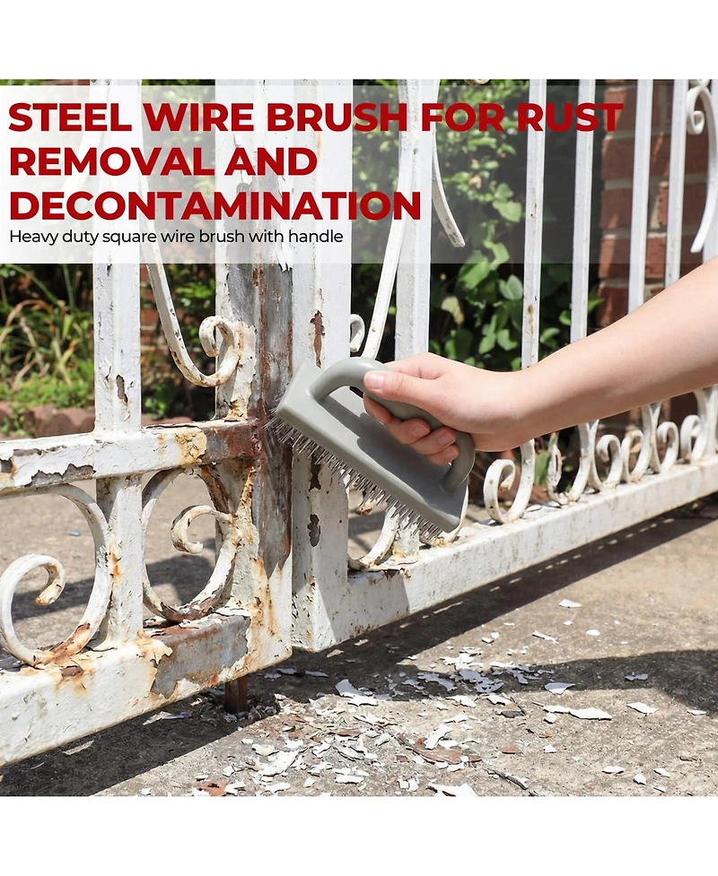 Xdovet Stainless Steel Wire Brush Set Metal Scraper Rust Welding Slag