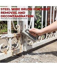 Xdovet Stainless Steel Wire Brush Set Metal Scraper Rust Welding Slag