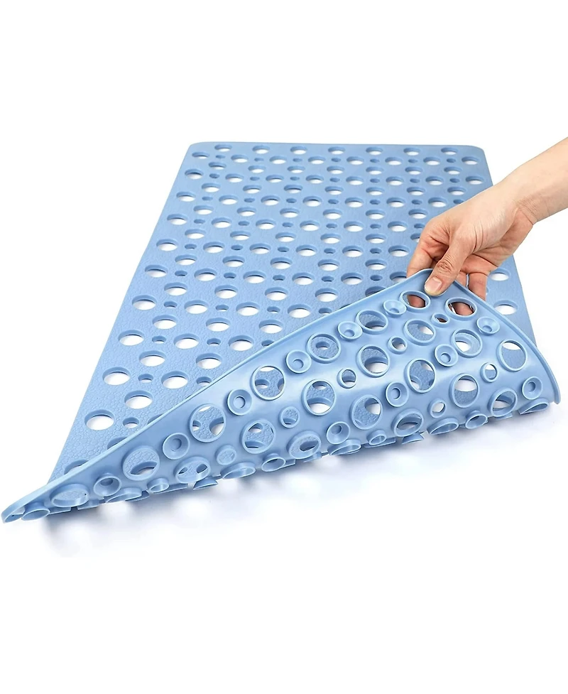 Cowin Bathroom Non Slip Shower Mat with Suction Cup and Drain Hole Bathtub Nonslip Mat, Super Soft Pvc Bathroom Mat