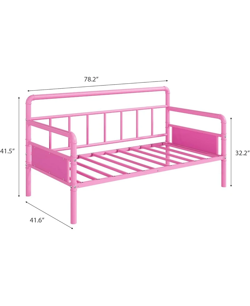 gaomon Metal Daybed Frame Twin Size, Industrial Sofa Bed with Iron Frame, Heavy Duty for Living Room, Office, or Guest Room