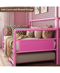 gaomon Metal Daybed Frame Twin Size, Industrial Sofa Bed with Iron Frame, Heavy Duty for Living Room, Office, or Guest Room